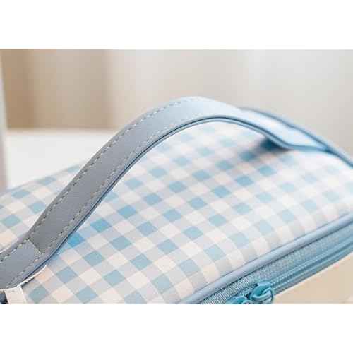 Cinnamoroll PU Cosmetic Bag Makeup Pouch Travel Portable Vanity Case Organizer with Handle - White