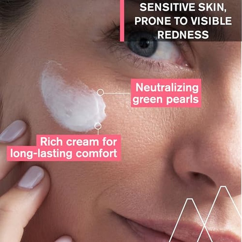 Uriage Roseliane Anti-Redness Cream with Green Pearls, Shea Butter, Ginseng & Algae Extracts | Soothes, Hydrates, Reduces Visible Redness, Paraben-Free, Non-Comedogenic, 40 mL / 1.35 oz
