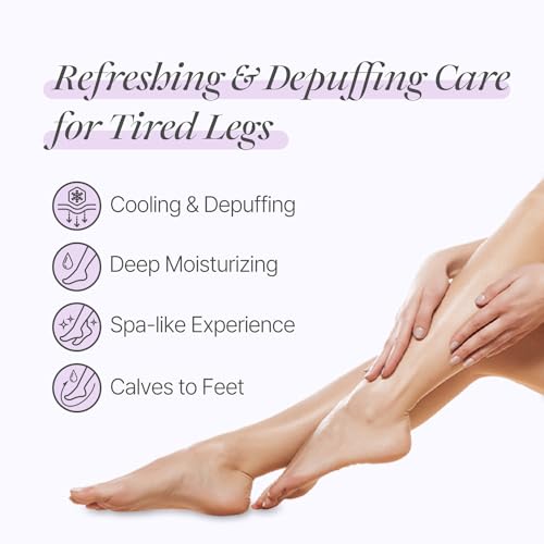 koelf Rose Petal Satin Leg mask 1pair- Intensive Cooling & Depuffing Leg Socks, Rose Scented Leg Relieving Mask with Arnica, Pumpkin, Coffee Seed Extract for Tired, Puffy Legs