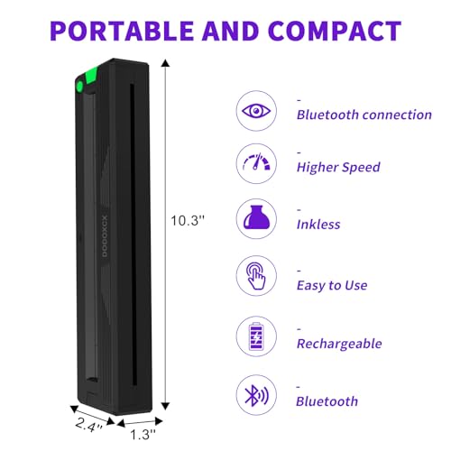 Tattoo Stencil Printer Machine for Tattoo Beginners&Artists,with 3pcs Tattoo Transfer Paper,Portable Wireless Bluetooth Thermal Inkless Tattoo Printer Compatible with Phone/Pc