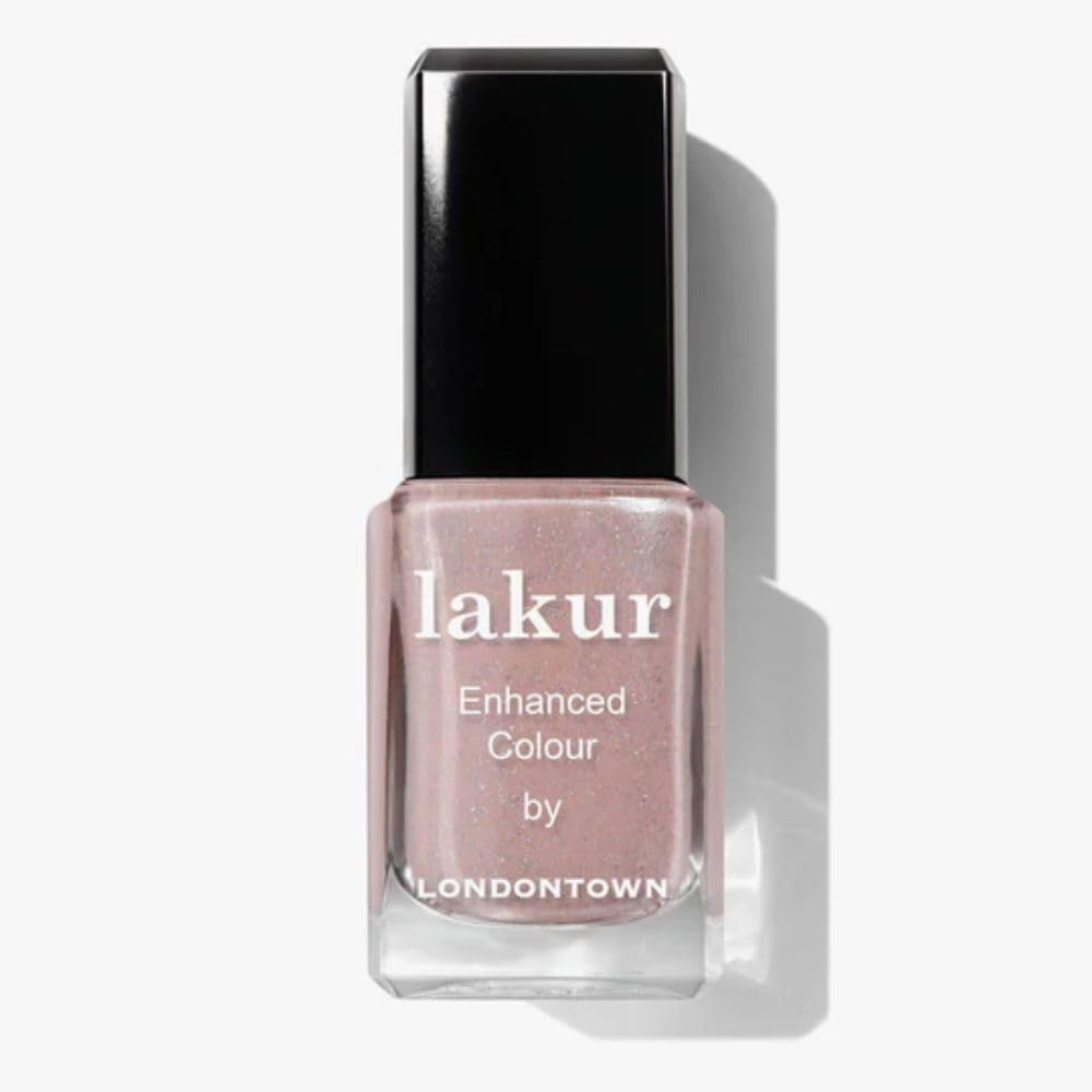 LONDONTOWN Lakur Nail Polish – Nude & Brown Shades, Champagne in Bed, 0.4 Fl Oz, Long-Lasting, Streak-Free, Chip-Resistant | 21+ Free Non-Toxic Vegan Nail Color, Strengthens & Hydrates Nails