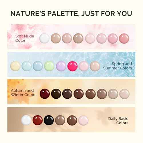 MelodySusie Plant Based Gel Nail Polish Set,Autumn and Winter Dark Colors,Hema Free,Soak Off UV LED Gel Polish Nail Art Manicure Salon DIY at Home 8Pcs 10ml/0.34 fl oz