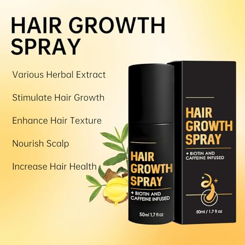 Halo Grow Hair Growth Spray, Hair Thickening Spray for Fine Hair, Volumizing & Moisturizing Treatment with Natural Ingredients, For Men & Women, 1.7 Fl Oz