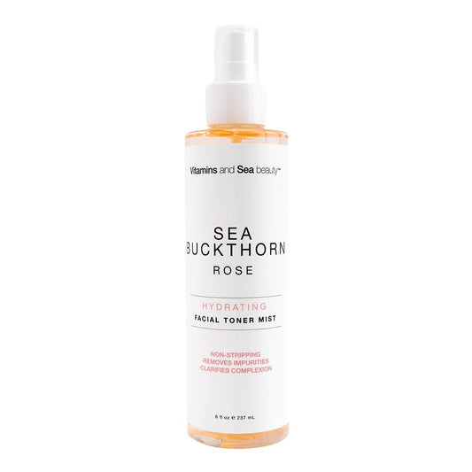 VITAMINS AND SEA BEAUTY Hydrating Facial Toner Mist with Sea Buckthorn + Rose, 8 fl oz