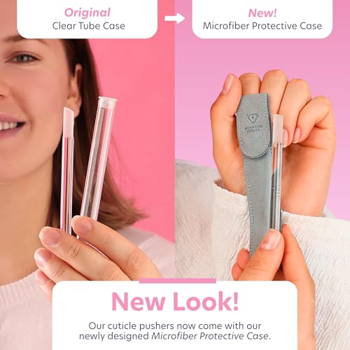 BONA FIDE BEAUTY Glass Cuticle Pusher - Dual Ended Manicure Stick - Premium Czech Tools