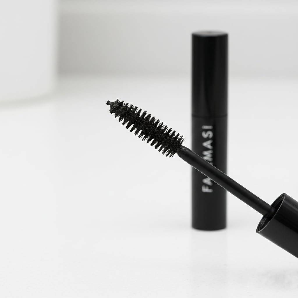 FARMASi Eyebrow Mascara Makeup, Shapes Eyebrows, Voluminous, Looking, Buildable & Defining Brow Mascara, Waterproof, Ebony, 0.17 Fl Oz