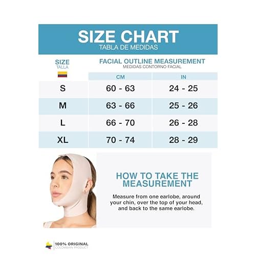 Sonryse MAC32VE Post Surgery Chin Lift After Lipo Compression Chin Support Garment Post Surgical Facial Beige M
