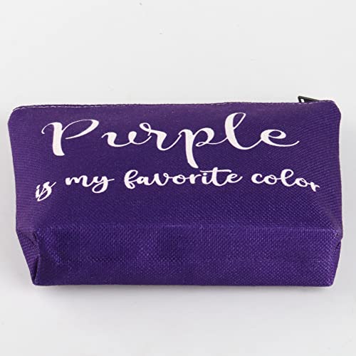 BWKTOP Purple Cosmetic Makeup Bag - Zipper Pouch For Purple Enthusiasts