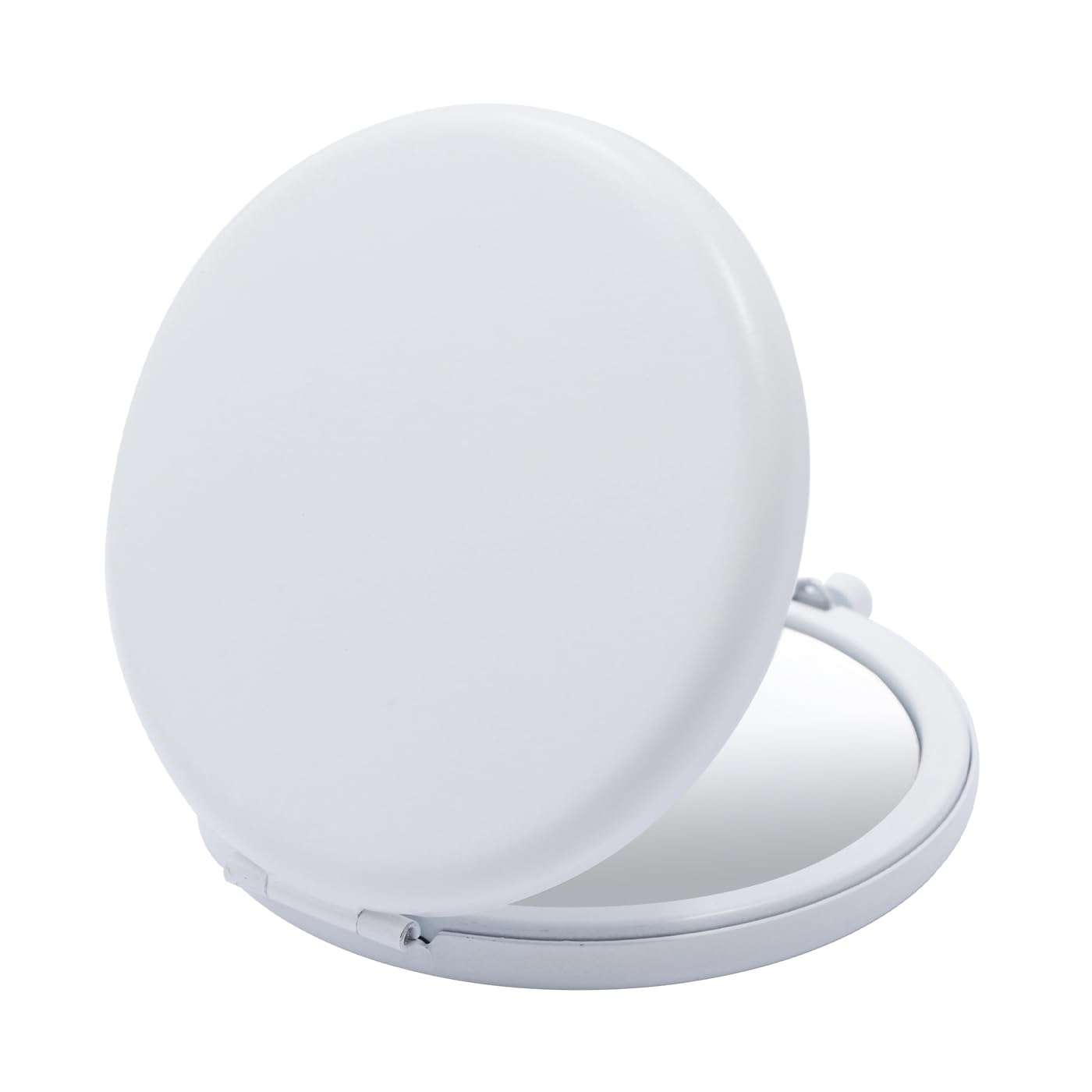 QUSTGO Compact Mirror, Pocket Travel Makeup Mirror for Purse, Metal Round Shell, 2-Sided 1X/2X Magnifying, Portable, Folding, Handheld, White,12 Pack