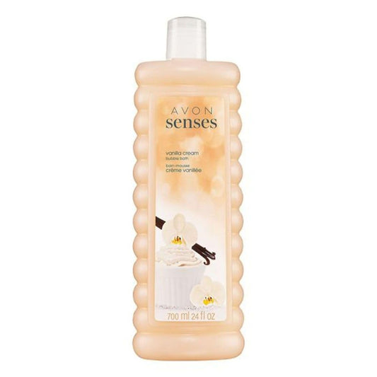 Senses Vanilla Cream Bubble Bath, 24 fl. oz. – Relaxing Madagascar Vanilla & Musk Scent, Long-Lasting Bubbles, Dermatologically Tested, 24 Soothing Baths for Stress Relief & Soft Skin