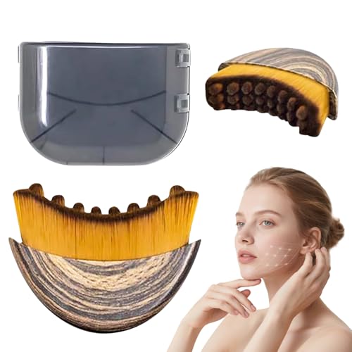 Lymphatic Contour Face Brush,Contour Face Brush for Lymphatic Drainage,Dry Lymphatic Drainage Massager,Ergonomically Designed to Fit The Skin Precisely