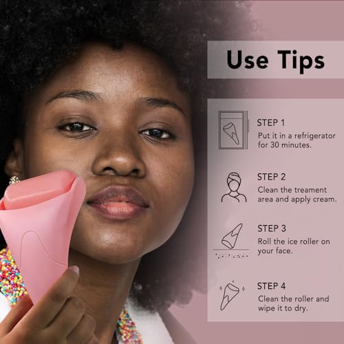 huefull Ice Roller for Face Women, Skin Care Set & Ice Face Roller£¬Self Care Gifts for Women,Reduces Puffiness and Wrinkle, Facial Massager Tool & Spa Pink Gifts