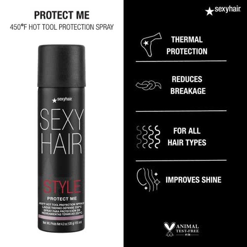 SexyHair Style Protect Me Hot Tool Protection Spray | Thermal Protection | Up to 78% Breakage Reduction | Light Hold