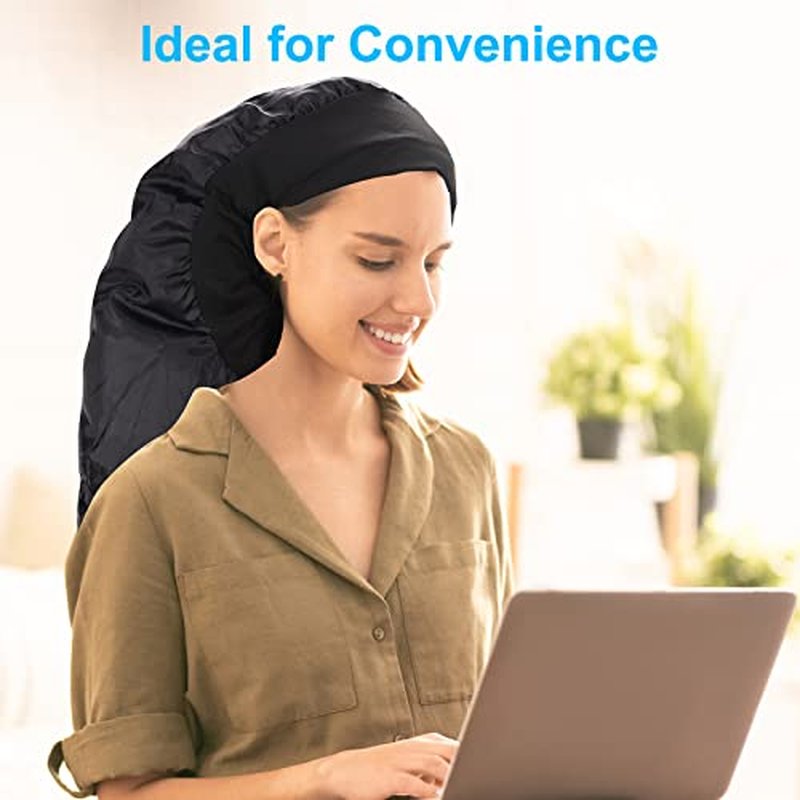 Upgraded Large Hooded Hair Dryer Bonnet Cap with Long Tube for Fast Drying, Fits All Head Sizes and Hair Styling