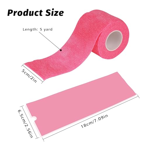 Machine Pen Covers Grip Tape 204Pcs - Combofix 200Pcs Machine Covers and 4Pcs Tattoo Grip Wrap Pink Tattoo Pen Bags Combination Grip Self-Adherent Tape Pen Sleeves Tattoo Supplies