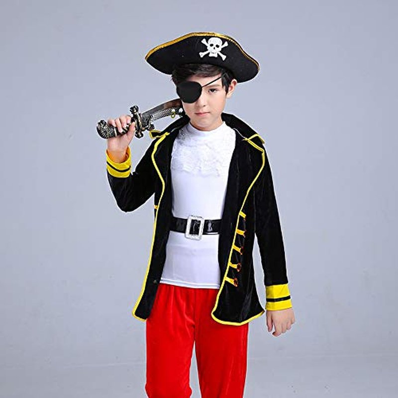 Eye Patch for Adults ? Soft Black Eyepatch for Pirate Costume, Cosplay, Halloween, Adjustable Eye Patches for Dress Up