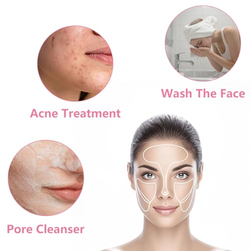 MCIGICM 20PCS Face Scrubber,Silicone Facial Cleansing Brush Face Exfoliator Pads Face Scrub Brush for Skin Facial Scrubber Facial Cleanser Brush