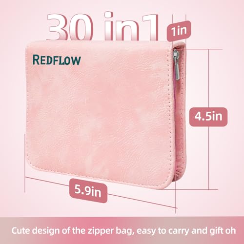 Manicure Set 30 in 1 Nail Clipper set, REDFLOW nail clippers, fingernail & toenail clippers, Manicure Tools, pedicure tools, Suitable for Travel Manicure Kit, Nail Set Kit With Everything Profe