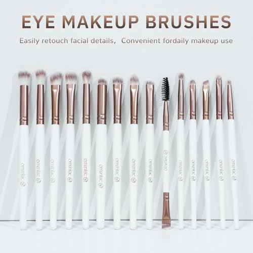 OMANIAC Makeup Brush Set, 20Pcs Professional Makeup Brushes for Foundation, Powder, Eyeshadow, Concealer Cream, Blush Buffe etc, with White Makeup Brushes Kit Case