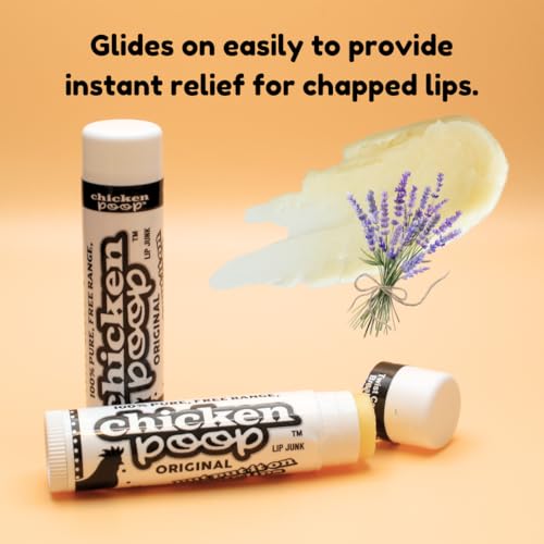 .15 oz. Chicken Poop¢ç ORIGINAL FLAVOR Lip Junk for Dry, Chapped Lips, LIP BALM PACK OF 6