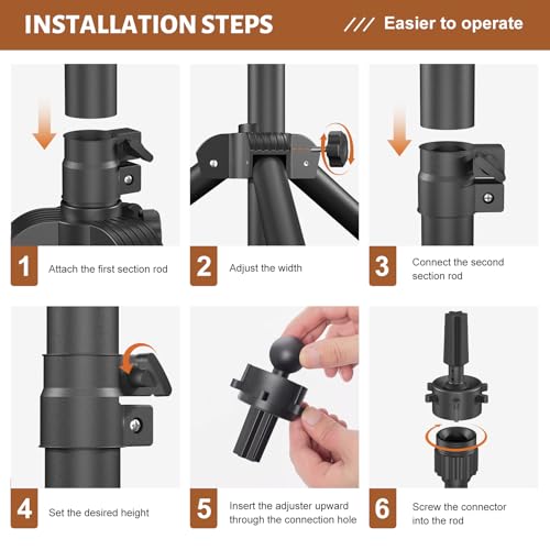 Wig Stand Tripod, 50 Inch Adjustable Mannequin Head Stand, Wig Head Stand for Cosmetology, Hairdressing Training - Includes T-Pins, Comb, Hair Clips & Carrying Bag (Head Not Included)