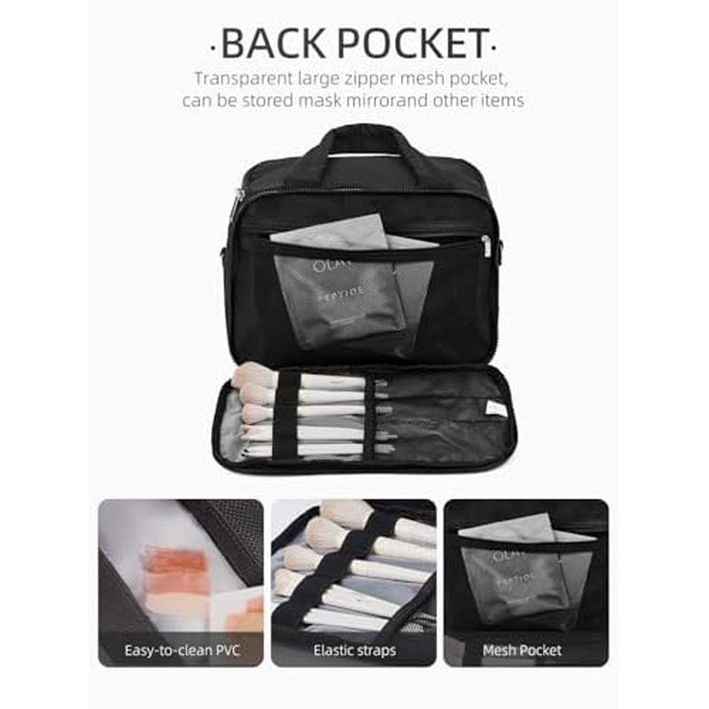 WESTBRONCO Toiletry Bag for Women with Jewelry Organizer, Lightweight Large Travel Toiletry Bag, Puffy Quilted Makeup Bag Organizer for Accessories, Essentials, Cosmetics, Toiletries
