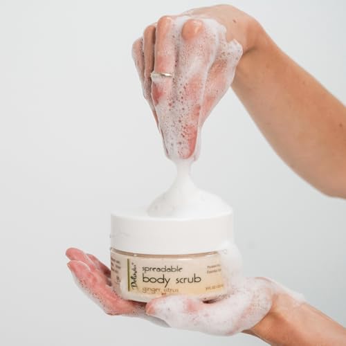 Deluvia Moisturizing Body Scrub with Ginger Citrus Essential Oils &; Dead Sea Minerals, 2-Pack
