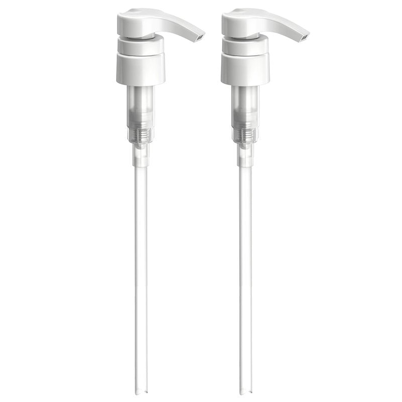 Shampoo/Conditioner Pump for Bottle, 1 L/33.8 oz., 2 Piece White, Replacement Dispenser Pump for Shampoo, Conditioner, Lotion and Soap