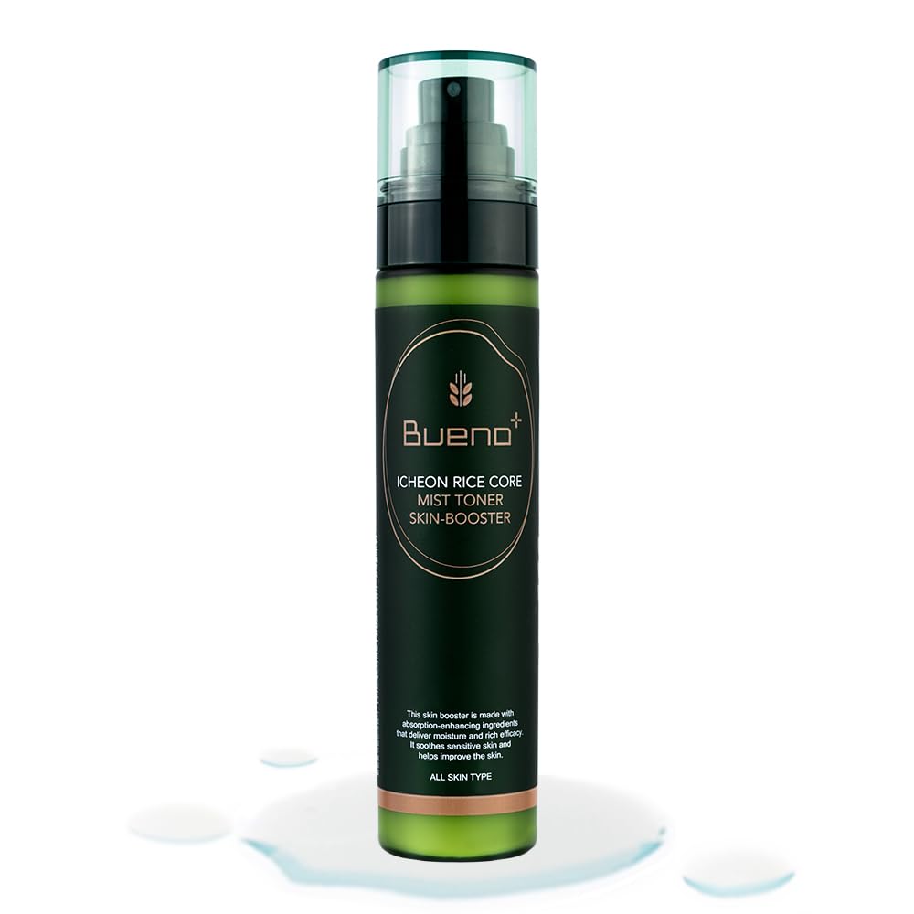Bueno Icheon Rice Core Mist Toner, 3.55 fl.oz | Spray Toner with Icheon Rice Amino Acids for Soothing & Hydration | 100% Vegan Formula, Korean Skin Care