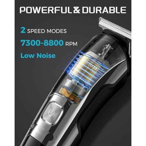 Brightup Beard Trimmer for Men - Electric Razor & Shaver, Cordless Hair Clippers Trimmers Set, IPX7 Waterproof Mens Grooming Kit for Shaving Face, Mustache, Body, Ear, Nose Hair Trimmer, Gifts for Men