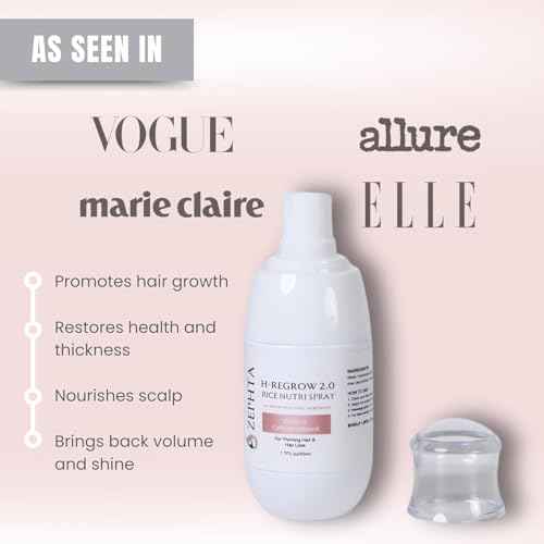 H-Regrow Hair Growth Spray ? With Rice Water, Biotin, Aloe Vera, Caffeine, and Ginger ? Hair Growth Product for Men and Women ? For Thinning Scalp
