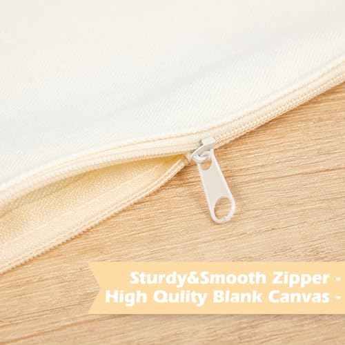 Reginary 80 Pack Canvas Zipper Makeup Bags Bulk Pencil Pouches Blank DIY Craft Canvas Cosmetic Bag Pouch with Zipper for Makeup Cosmetic Toiletry Stationary Storage(All Natural)