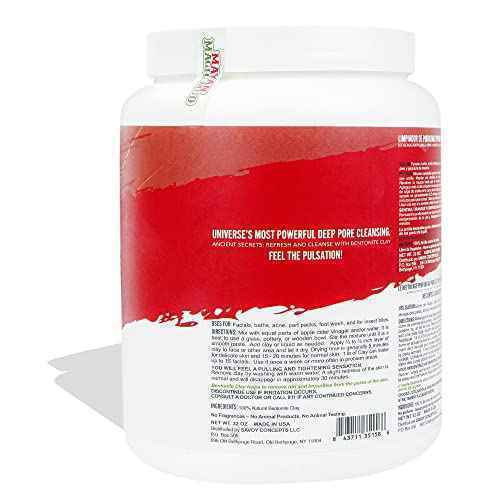 Mayan Magic Mud Powerful Deep Pore Cleansing Sodium Bentonite Clay for Unisex - 32 oz Cleanser