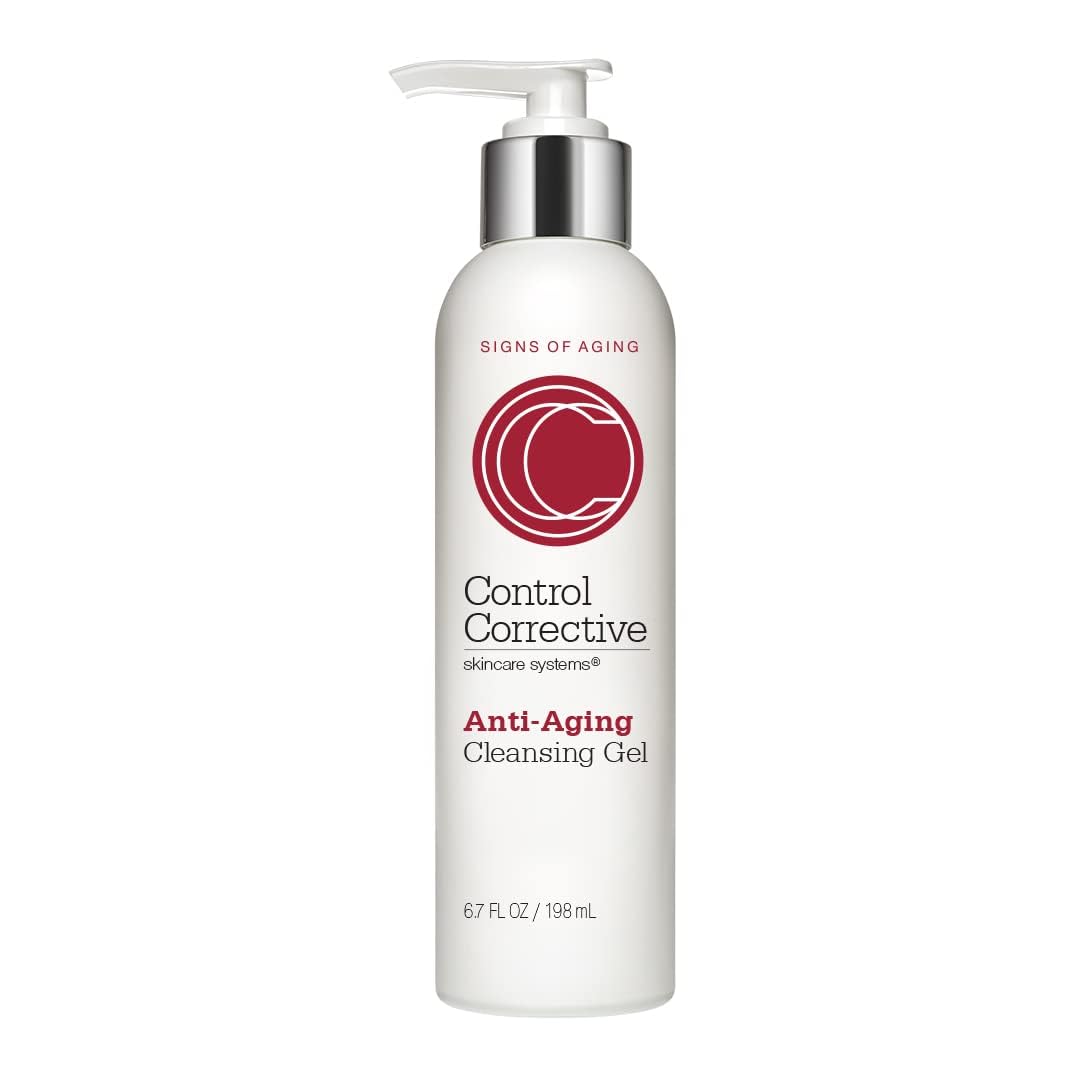 CONTROL CORRECTIVE Anti-Aging Cleansing Gel – Peptides, Chamomile & Calendula Gel Cleanser for Mature Skin, 6.7 oz