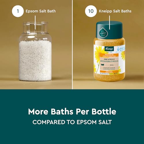 Kneipp Joint & Muscle Mineral Bath Salt with Arnica - Rejuvenate Joints & Muscles - 17.6 oz - Up to 10 Baths