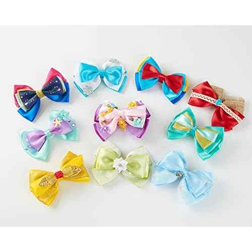 10pcs Princess Hair Bow Clips 4 Inch Women Girls Hair Accessories Party Gift Set