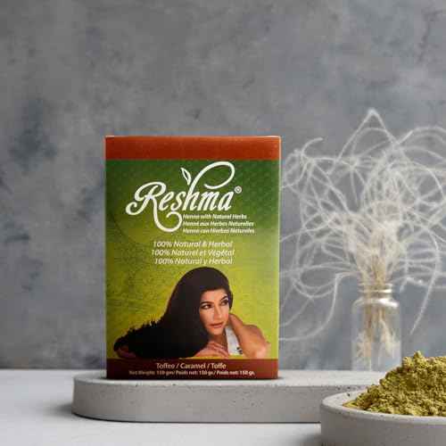 Reshma Beauty 100% Natural Organic Henna Powder for Hair with 7 Ayurvedic Herbs Indigo, Henna, Bhilawa Nuts, Amla, Ratanjot Roots, Hibiscus, & Shikakai, Heena Mehendi - 5.29 oz, Pack of 1 (Toffee)