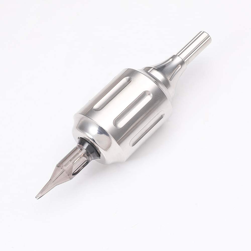 CNC 316L Stainless Steel Tattoo Cartridge Grips - Heavy Adjustable 32mm for Rotary & Coil Machines
