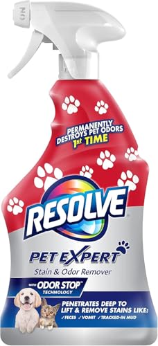 Resolve Pet Expert Stain and Odor Remover, Carpet Cleaner, Pet Stain and Odor Remover, Carpet & Upholstery Cleaner - Removes Stains and Odors, 22 oz (pack of 1)