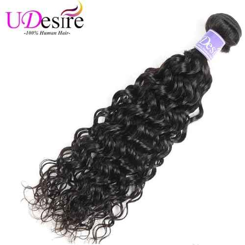 Water Wave Bundles Human Hair 1 Bundles 10Inch Water Wave Bundles 10A Brazilian 100% Unprocessed Virgin Human Hair Wet and Wavy Bundles Double Weft Curly Weave Natural Black