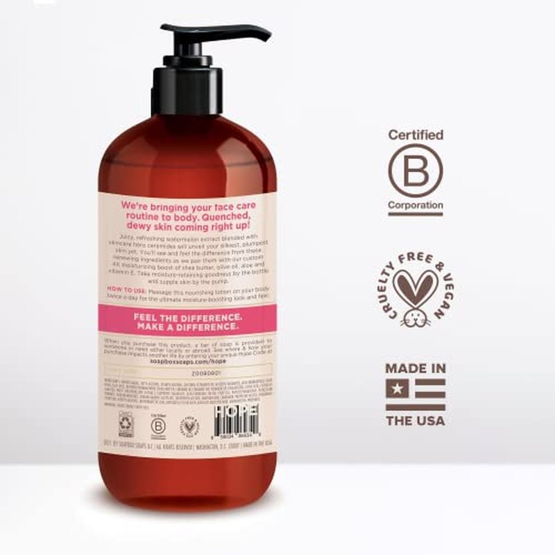 Soapbox Body Lotion, Watermelon & Ceramides Body Lotion for Dry Skin, Plump and Hydrate with Ceramides, Moisturizer for Women, Men, Vegan & Cruelty Free Skin Care, 3 Pack, 16 oz each