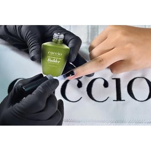 Cuccio Pro Brush-On Builder Gel With Calcium - LED And UV Self-Levelling Lightweight Formula - Soak-Off Gel Product With Strength Of Hard Gel - Chip-Resistant - Clear - 0.43 Oz Nail Polish