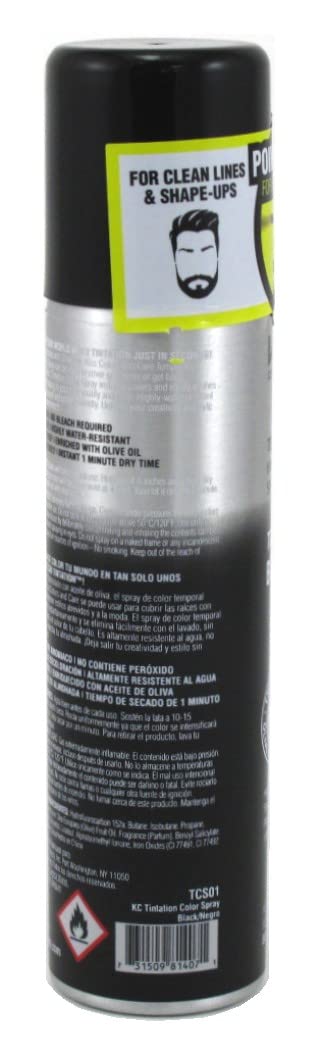 Kiss Tintation Temporary Color Spray - Black 2.82 Ounce | Pack of 3 for Vibrant Hair Color