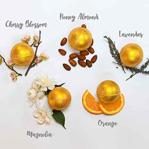 Birthday Gifts, 24K Gold Bath Bombs Set, Deluxe Marble Bath Bomb Gift Set, 9 Bath Bombs for Women & Men, Perfect for Bubble & Spa Bath, Natural Scents, Vanilla Coconut, Lavender, Jasmine & More