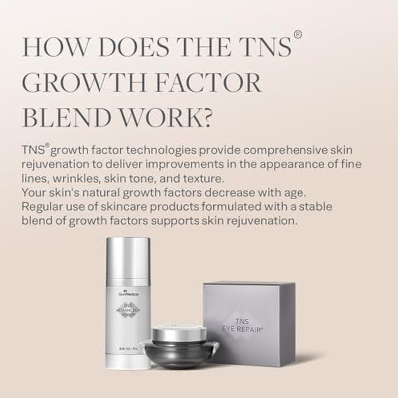 Advanced Age-Defying Formula - SkinMedica TNS Eye Repair Cream helps reduce the appearance of fine lines, wrinkles, and dark circles with a powerful blend of peptides, vitamins, and antioxidants.