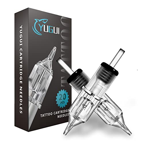 40Pcs Tattoo Cartridge Needles Yugui 1203RL 1205RL 1207RL 1209RL Tattoo Needles for Tattoo Round Liner 0.35mm for Tattoo Machine Tattoo Kit Tattoo Supplies