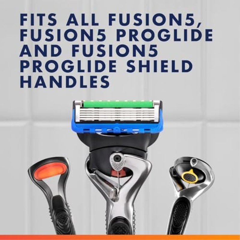 Gillette Fusion5 ProGlide Razor Refills for Men, 10 Razor Cartridges for FlexBall Razor Handle, 5-Blade Razor Blades, Precision Trimmer for Men