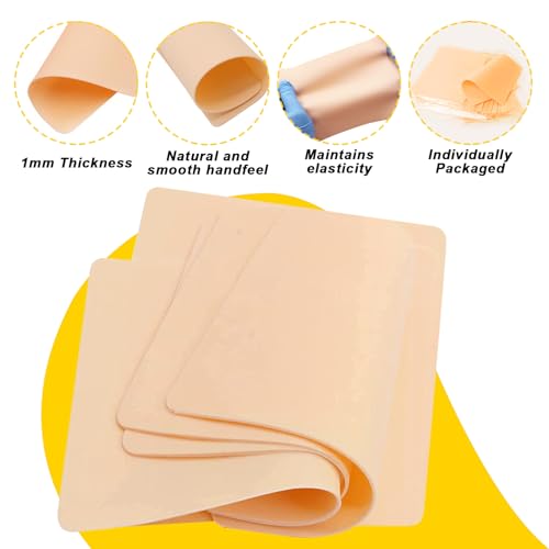 Blank Tattoo Practice Skin - Romlon 20Pcs Tattoo Skin Practice 8'' x 6'' Double Sides Tattoo Skin Microblading Eyebrow Fake Skin for Tattoo for Beginners and Experienced Artists Tattoo Supplies