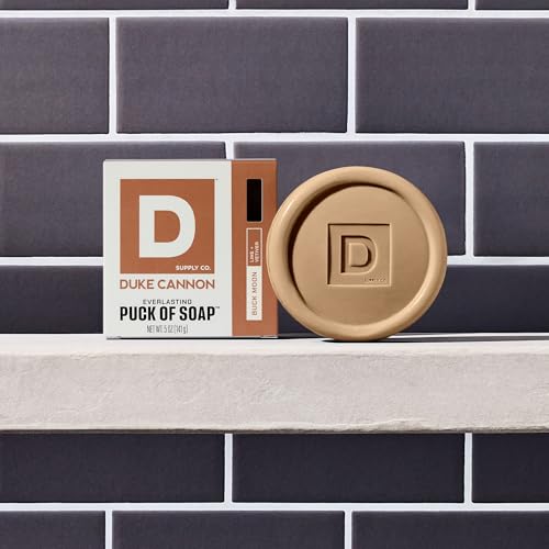 Duke Cannon Supply Co. Puck Soap Bundle ? Men¡¯s Hydrating Rounded Bar Soap with Masculine Scents for All Skin Types, Buck Moon, 5 oz (6 Pack)