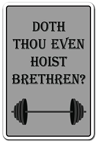 DOTH Thou Even Hoist BRETHEREN Decal Work Out Exercise Gym | Indoor/Outdoor | 9" Tall
